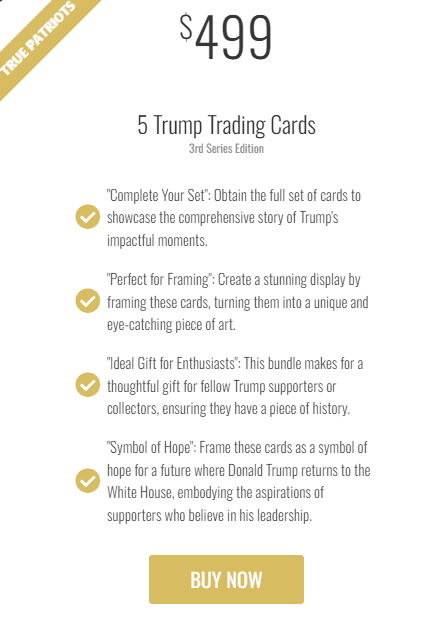 trumptradingcards price